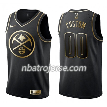 Män Denver Nuggets Tröja Skräddarsydda Nike Svart Guld Edition Swingman